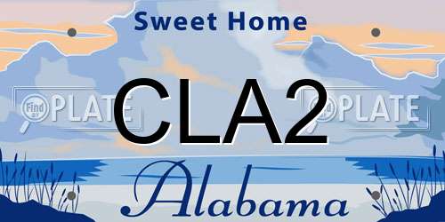 CLA2 Alabama License Plate