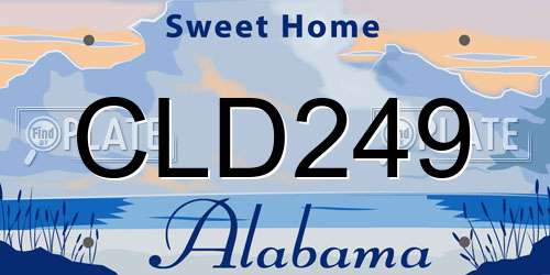 CLD249 Alabama License Plate