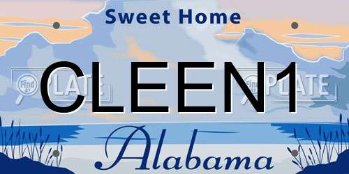 CLEEN1 Alabama License Plate