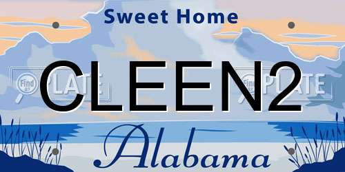 CLEEN2 Alabama License Plate