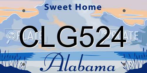 CLG524 Alabama License Plate