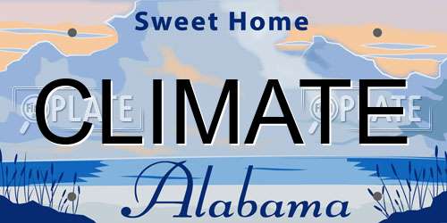 CLIMATE Alabama License Plate