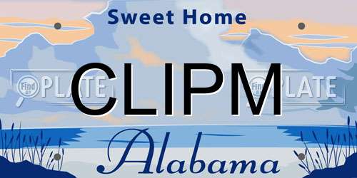 CLIPM Alabama License Plate