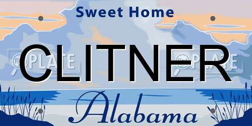 CLITNER Alabama License Plate
