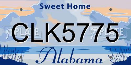 CLK5775 Alabama License Plate