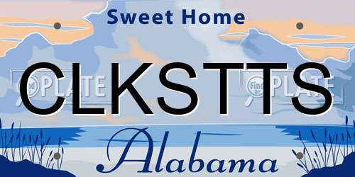CLKSTTS Alabama License Plate