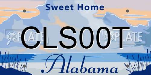 CLS00T Alabama License Plate