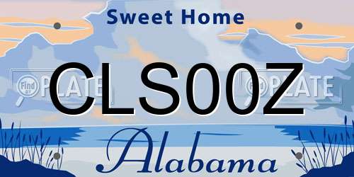 CLS00Z Alabama License Plate