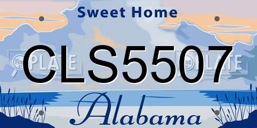 CLS5507 Alabama License Plate