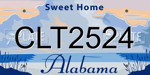 CLT2524 Alabama License Plate