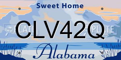 CLV42Q Alabama License Plate