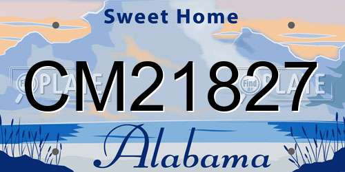 CM21827 Alabama License Plate