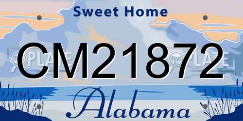 CM21872 Alabama License Plate