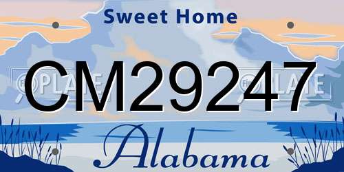 CM29247 Alabama License Plate