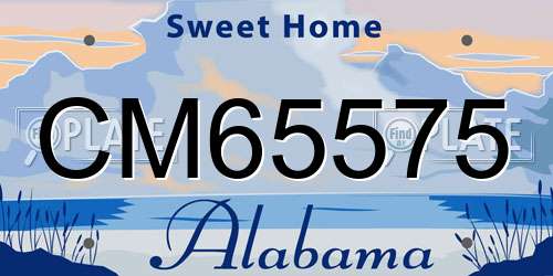 CM65575 Alabama License Plate