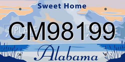 CM98199 Alabama License Plate