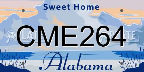 CME264 Alabama License Plate