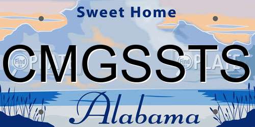 CMGSSTS Alabama License Plate