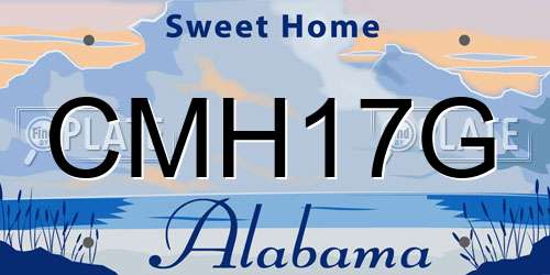 CMH17G Alabama License Plate