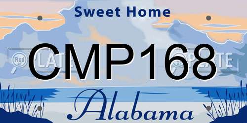CMP168 Alabama License Plate