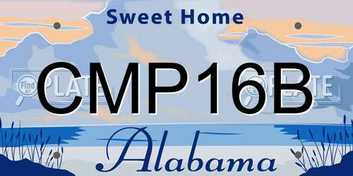 CMP16B Alabama License Plate