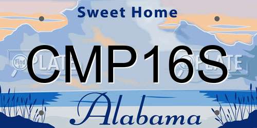CMP16S Alabama License Plate