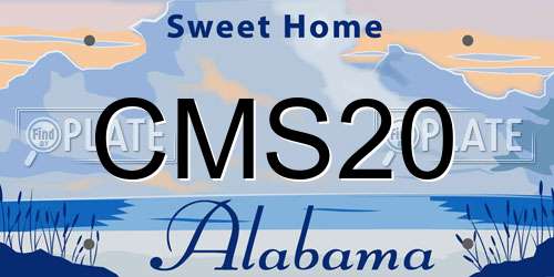 CMS20 Alabama License Plate