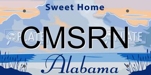 CMSRN Alabama License Plate