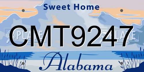 CMT9247 Alabama License Plate