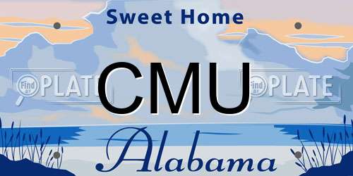 CMU Alabama License Plate