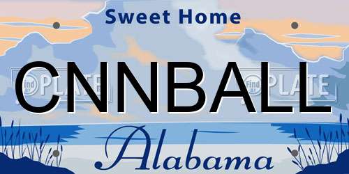 CNNBALL Alabama License Plate