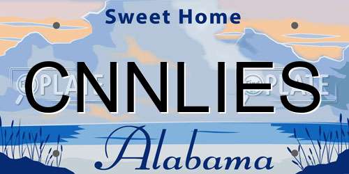 CNNLIES Alabama License Plate