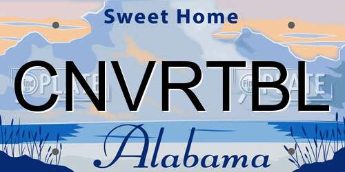CNVRTBL Alabama License Plate
