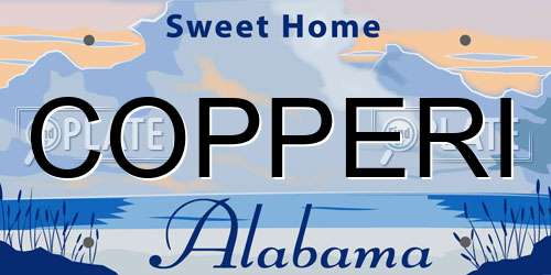 COPPERI Alabama License Plate