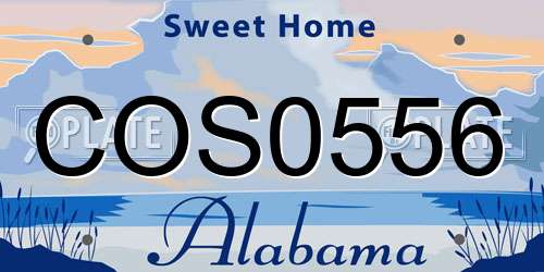 COS0556 Alabama License Plate