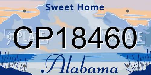 CP18460 Alabama License Plate