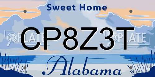 CP8Z3T Alabama License Plate