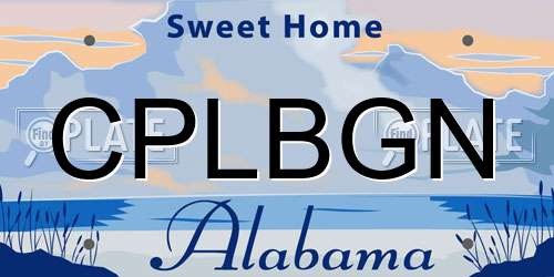 CPLBGN Alabama License Plate