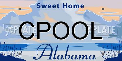 CPOOL Alabama License Plate