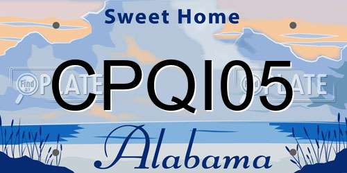 CPQI05 Alabama License Plate