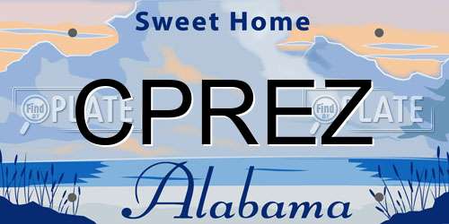 CPREZ Alabama License Plate
