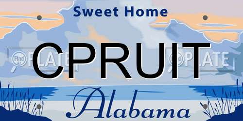 CPRUIT Alabama License Plate