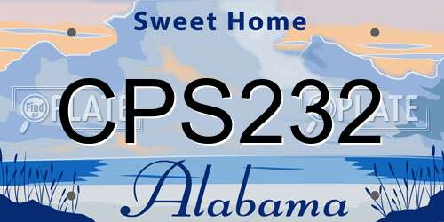 CPS232 Alabama License Plate