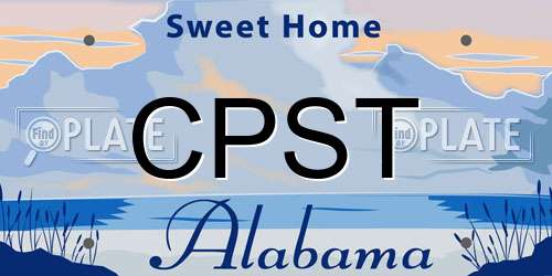 CPST Alabama License Plate