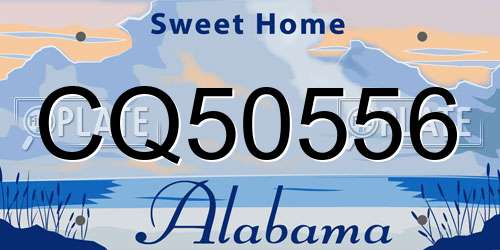 CQ50556 Alabama License Plate