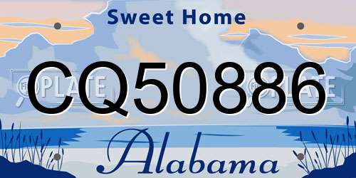 CQ50886 Alabama License Plate