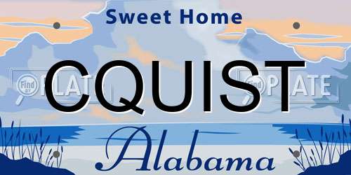 CQUIST Alabama License Plate