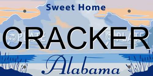 CRACKER Alabama License Plate