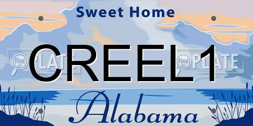 CREEL1 Alabama License Plate