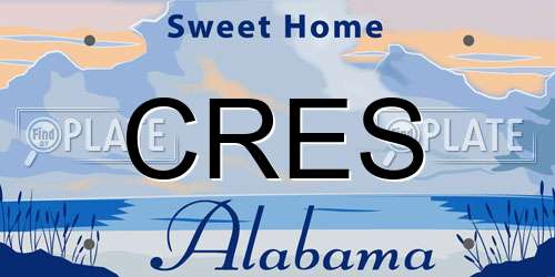 CRES Alabama License Plate